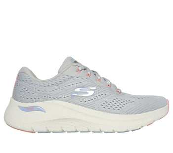 Sneakers grigie da donna in tessuto mesh Skechers Arch Fit 2.0 - Big League, Brand, SKU s313500415, Immagine 0